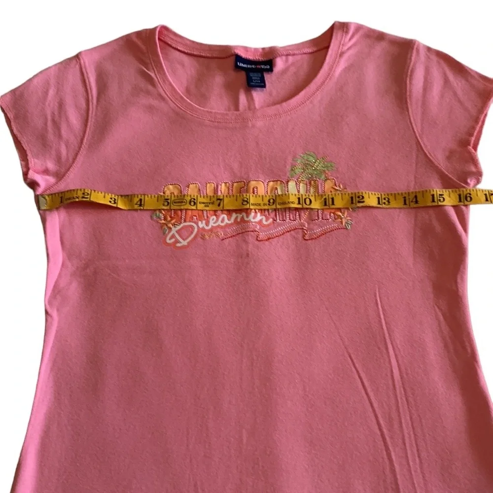 EUC Justice California Dreaming Tee • Girls Size Large (14)